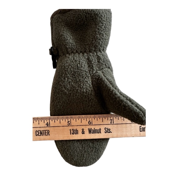 L.L. BEAN Kids Fleece 1-Finger Gloves Size KIDS XXS Green Double Layered - Picture 9 of 11